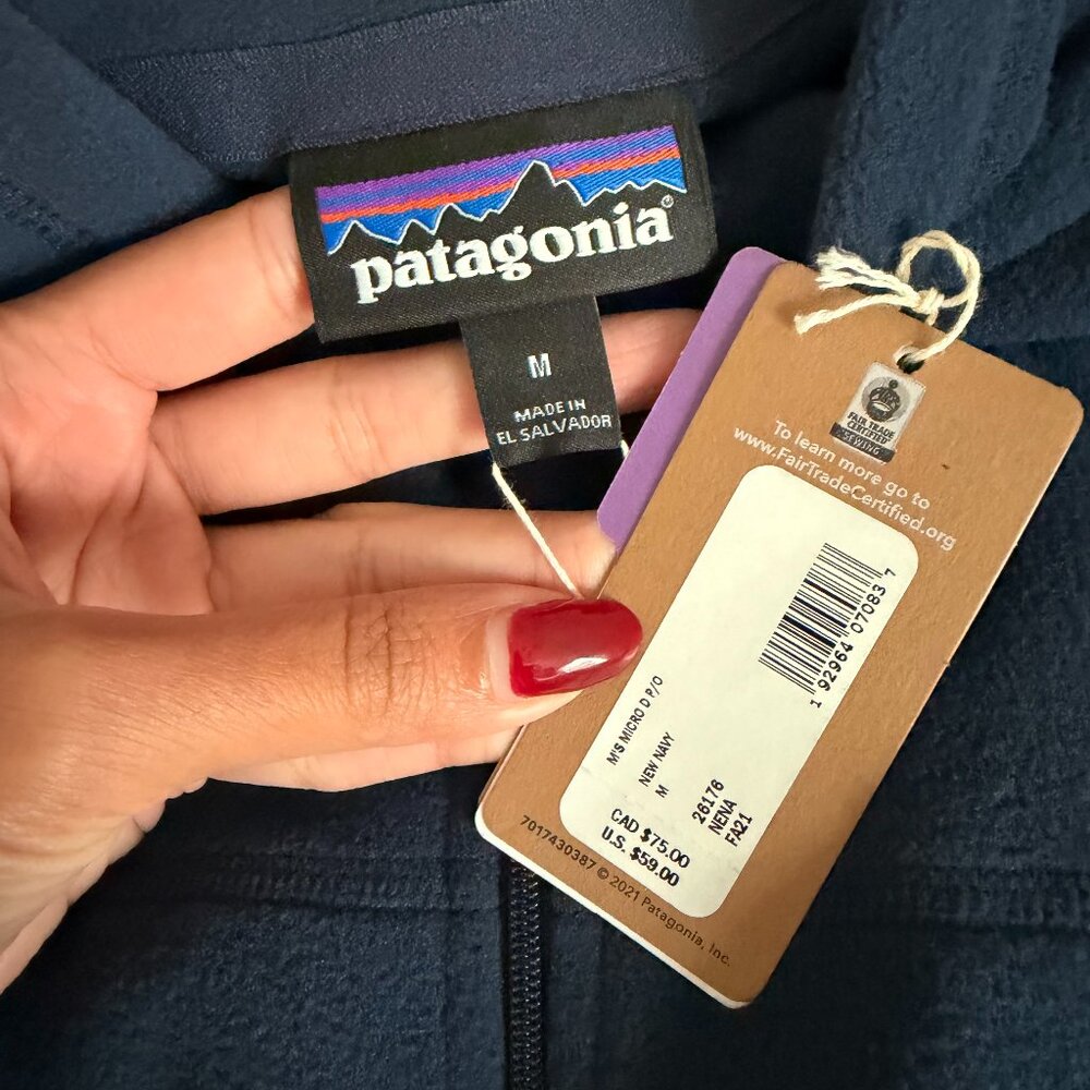 Patagonia Micro D Fleece Pullover 1/4 Zip - NWT - [Size XL] - New Navy - Picture 3 of 5
